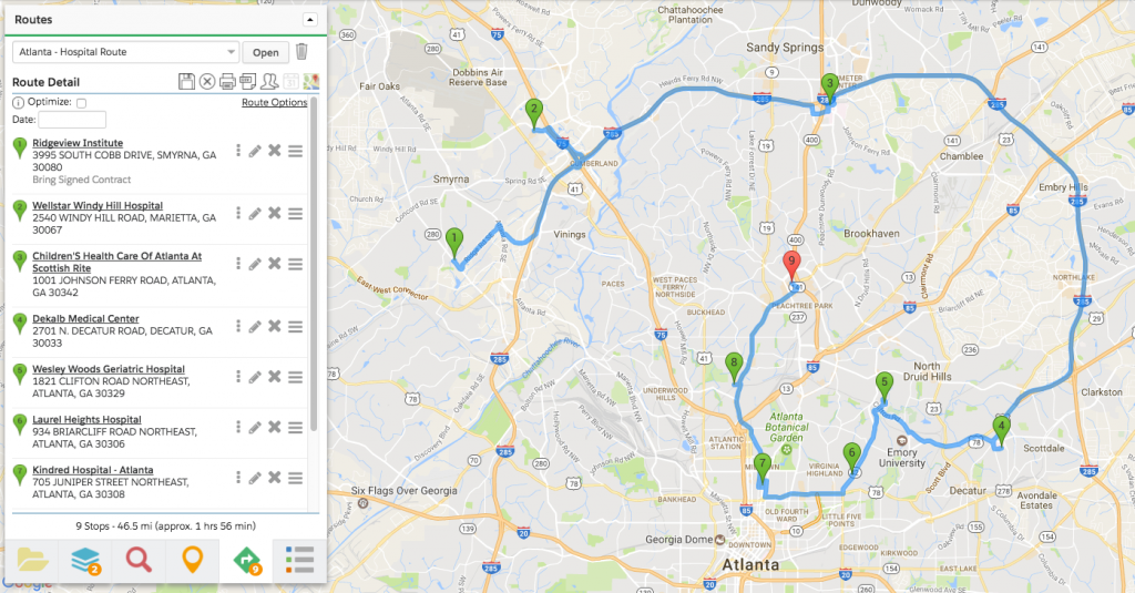 Hospital Route- Atlanta – Geopointe